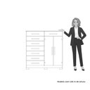 Ver imagem 7 de Cômoda 8 Gavetas 2 Portas com Cabideiro Verona