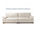 Ver imagem 3 de Sofá Siberian 4 Lugares Reclinável 250cm Off White King House