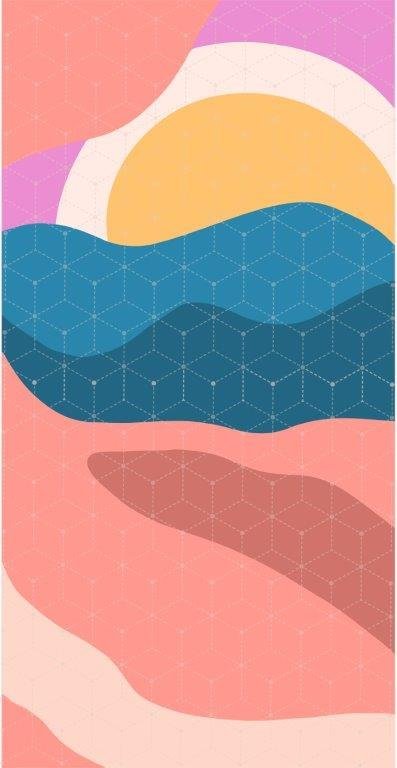 Kit com 3 Quadros Arte Abstrata em Lona 60x90cm - 3