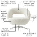 Ver imagem 5 de Poltrona Decorativa Topazio Base Giratoria Boucle Tce 1010 Moll
