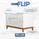 Ver mais imagens de Guarda Roupa Infantil 4 Portas com Berço Americano Flip Branco Acetinado com Colchão - Reller