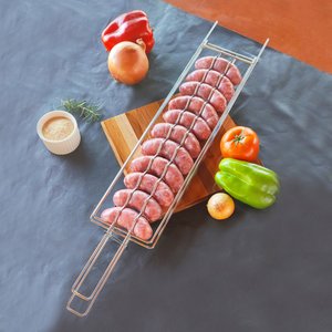 GRELHA PARA LINGUIÇA 12X48CM GRILAZER GAÚCHO GRILL