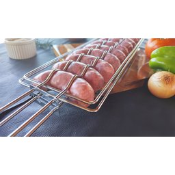 GRELHA PARA LINGUIÇA 12X48CM GRILAZER GAÚCHO GRILL - 2 GRELHA PARA LINGUIÇA 12X48CM GRILAZER GAÚCHO GRILL - 2