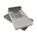 Ver imagem 4 de Escorredor De Louças Pratos Flat 3 Em 1 Com Bandeja Cinza