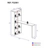 Escrivaninha/Mesa Office com Estante Lateral Multimóveis FG2561 Branca/Lacca Fumê - 3