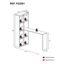 Ver imagem 3 de Escrivaninha/Mesa Office com Estante Lateral Multimóveis FG2561 Branca/Lacca Fumê