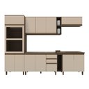 Ver imagem 3 de Cozinha Completa Modulada 7 Peças 12 Portas 100% MDF Aurora Espresso Móveis Cinza/Duna/Cristal