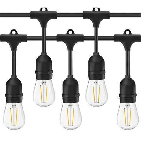 Varal de Luzez Lampadas 10 Metros Extensao 10w 10 Bocais Iluminaçao Decoraçao Festa Formatura Casame