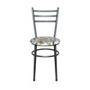 Ver imagem 2 de Cadeira para Mesa Epoxi Preta Craqueada Assento Floral:floral Orquídea