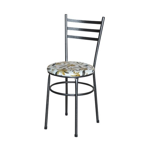 Cadeira para Mesa Epoxi Preta Craqueada Assento Floral:floral Orquídea