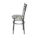 Ver imagem 3 de Cadeira para Mesa Epoxi Preta Craqueada Assento Floral:floral Orquídea