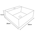 Ver imagem 6 de Cuba para Banheiro de Apoio La Bella Griffe 34x29cm Branco - Laguna