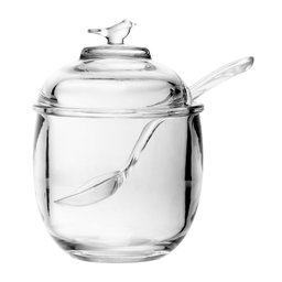 Açucareiro de Vidro C/colher Bird Transparente 150g Wolff - 2