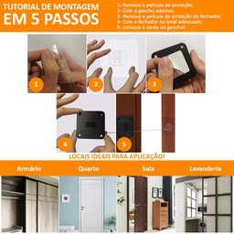 Mola Aérea P Fechamento Automático de Porta C Cabo Retrátil - 4