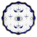Ver imagem 5 de Par de Bandeja Decorativa em Cristal com Estampa de Olho Grego Azul D: 39cm e D: 33cm