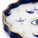 Ver imagem 6 de Par de Bandeja Decorativa em Cristal com Estampa de Olho Grego Azul D: 39cm e D: 33cm