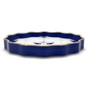 Ver imagem 3 de Par de Bandeja Decorativa em Cristal com Estampa de Olho Grego Azul D: 39cm e D: 33cm
