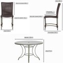 Ver imagem 2 de Mesa Ascoli 120 Cm com 6 Cadeiras Cannes de Alumínio, Pintura Fendi e Trama Tela de Corda Náutica