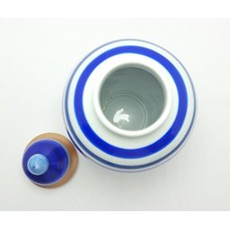 Potiche Decorativo azul e bronze - 3