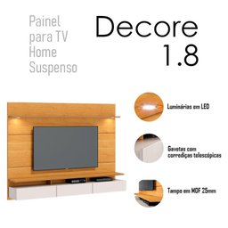 Painel para Tv Home Suspenso Ambiente Decore 1.8 Nature Off White - Imcal - 7