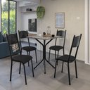 Ver imagem 2 de Conjunto de Mesa Sala de Jantar Thais com 4 Cadeiras Granito Tubular Artefamol