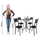 Ver imagem 6 de Conjunto de Mesa Sala de Jantar Thais com 4 Cadeiras Granito Tubular Artefamol