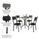 Ver imagem 5 de Conjunto de Mesa Sala de Jantar Thais com 4 Cadeiras Granito Tubular Artefamol