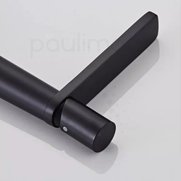 Torneira Slim Alta Monocomando P Cuba Lavatório Banheiro Lavabo Pia Preto Fosco Black Luxo Metal - 4