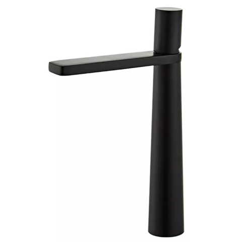 Torneira Slim Alta Monocomando P Cuba Lavatório Banheiro Lavabo Pia Preto Fosco Black Luxo Metal