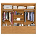 Ver imagem 2 de Guarda Roupa Casal Maximus 6 Portas 6 Gavetas Cinamomo Fosco - Zanzini