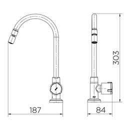 Torneira Docol Nova Riva 927606 de Bancada Cromada U UNICA UNICA - 4