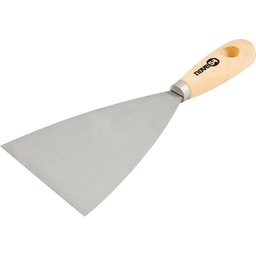 Espátula betumadeira aço carbono 3" 8cm cabo madeira Nove54 - 1