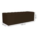 Ver imagem 3 de Cabeceira e Recamier Bau Queen 160 Cm Dalia Suede Marrom Artte