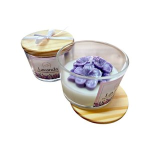 Vela Aromática Perfumada Lavanda Decorativa Flor