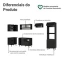 Ver imagem 4 de Armário de Cozinha Completa de Canto 385 Cm Preto Nice Madesa 03 Preto