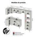 Ver imagem 3 de Armário de Cozinha Completa de Canto 385 Cm Preto Nice Madesa 03 Preto