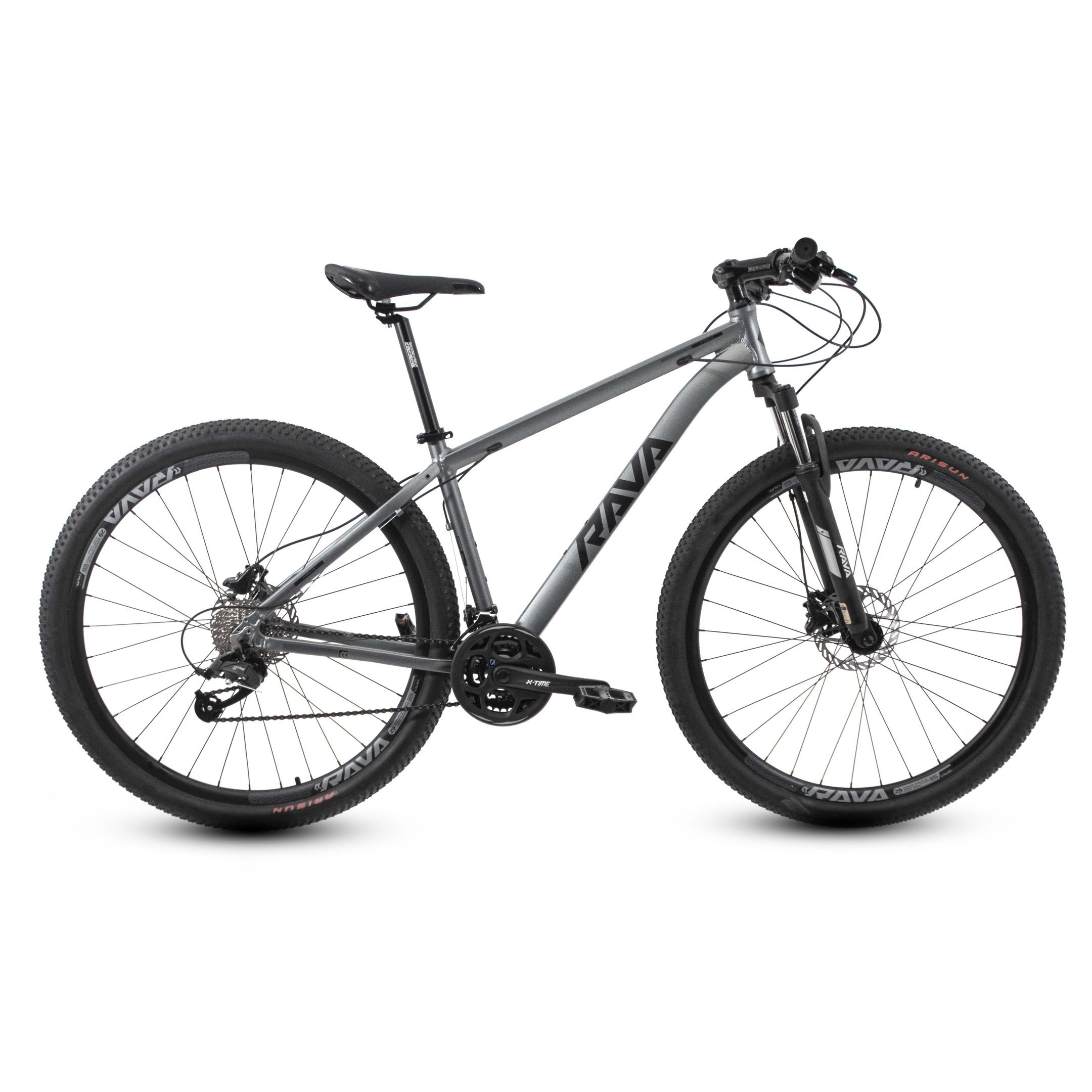 Bicicleta Aro 29 Rava Pressure 24V Freio Hidráulico - Cinza/Preto - 19" - 1