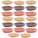 Ver imagem 1 de Kit 20 Travessas Lyor para Sobremesa Bowls de Bambu 14,5x3cm Colorida Petiscos