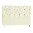 Ver imagem 1 de Cabeceira de Cama Box Londres Casal Queen 160 Cm Suede Botão de Strass Branco Eli Móveis e Decoração