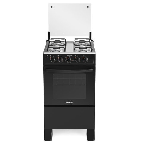 Fogão 4 Bocas Itatiaia Star Clean New com Acendimento Automático Preto Bivolt