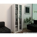Ver imagem 1 de Armário de Escritório ME4115 c/ 2 Portas c/ Vidro Branco - Tecno Mobili