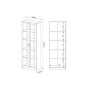 Ver imagem 3 de Armário de Escritório ME4115 c/ 2 Portas c/ Vidro Branco - Tecno Mobili