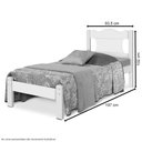 Ver imagem 3 de Cama Solteiro Munique Branco - Gabrielli