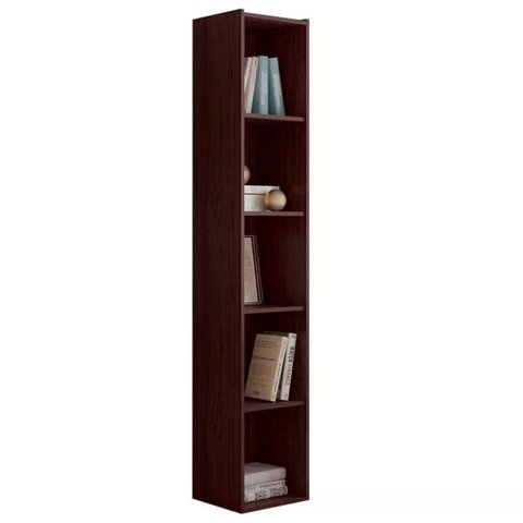 Livreiro 4 Prateleiras Janaina 1621 Ajl Móveis Castanho