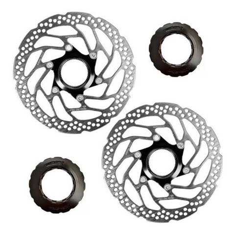 Par Disco de Freio Rotor Shimano Rt30 160mm Center Loc Cor Prata