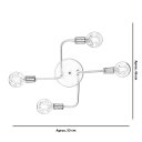 Ver imagem 4 de Lustre Sputnik 4 Braços Preto/Escovado Quarto Sala Cozinha