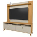 Ver imagem 1 de Rack para Sala com Painel para Tv 75 Pol 182cm Naomi L05 Tauari Off White Fosco - Lyam Decor