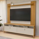 Ver imagem 2 de Rack para Sala com Painel para Tv 75 Pol 182cm Naomi L05 Tauari Off White Fosco - Lyam Decor