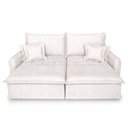 Ver imagem 7 de Sofá 4 Lugares 2,60m Retrátil e Reclinável em Tecido Bouclé – Malta Lucadi Off White