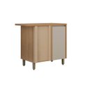 Ver imagem 2 de Balcão de Cozinha Módulo Canto Solari Porta Dobradiças Metálicas MDF Pés em Plástico Jequitibá/Gris